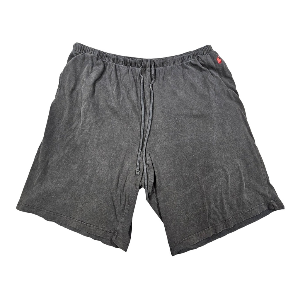 Polo Ralph Lauren Men Lounge Shorts XL Black Cotton Drawstring Sleepwear Pockets